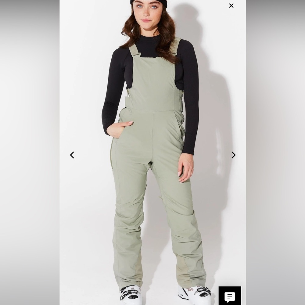 Halfdays Carson Bib Pant - Sage Small Short